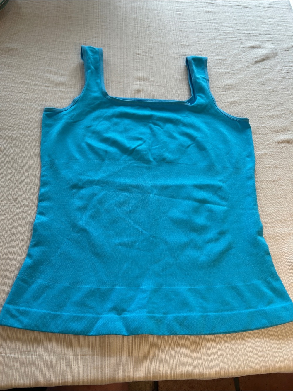 Women’s Square-Neck super support shapewear Tank Top in Turquoise -fits like xl